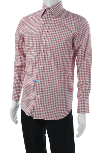 Banana Republic Mens Slim Fit Button Down Shirt Pink Cotton Size Extra Small