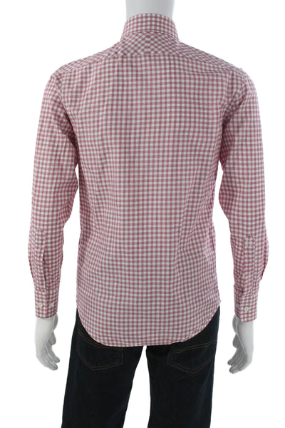 Banana Republic Mens Slim Fit Button Down Shirt Pink Cotton Size Extra Small