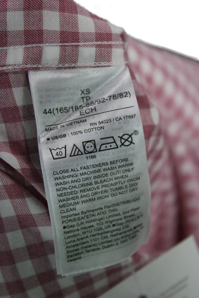 Banana Republic Mens Slim Fit Button Down Shirt Pink Cotton Size Extra Small