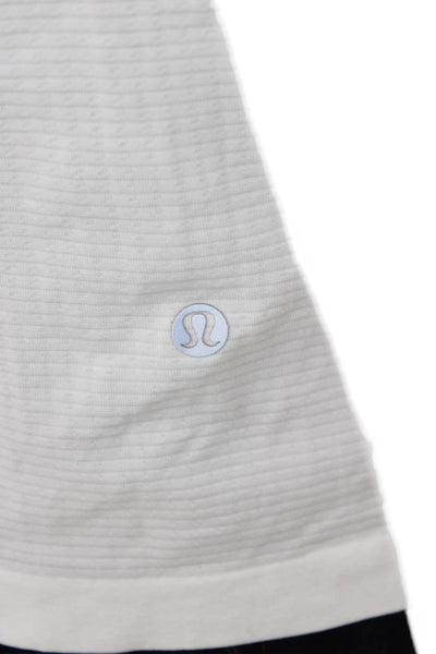 Lululemon Mens Basic White Crew Neck Short Sleeve Nylon T-Shirt Size S