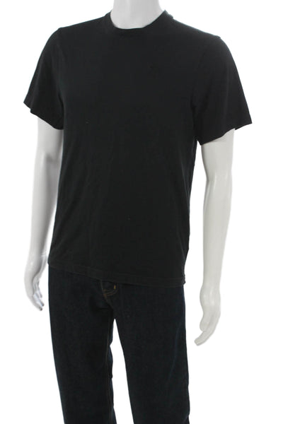 Nike Mens Black Basic T-Shirt Short Sleeve Crew Neck 60/40 Cotton Size S