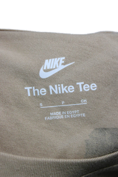 Nike Mens Shirt Beige Robot Graphic Cotton Short Sleeve Size S