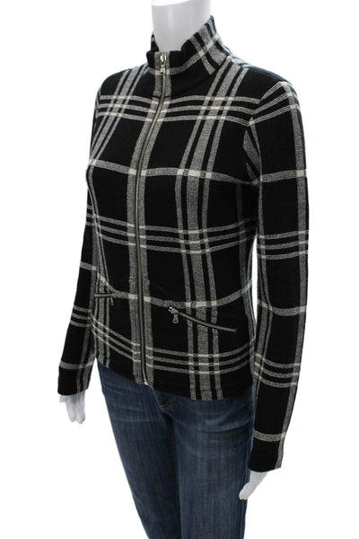 Lauren Ralph Lauren Women Black Merino Full Zip Sweater Size XS