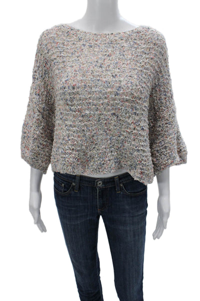 Mes DeMoiselles Paris Womens Sweater Multicolor 3/4 Sleeve Size One Size