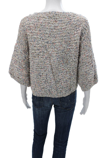 Mes DeMoiselles Paris Womens Sweater Multicolor 3/4 Sleeve Size One Size