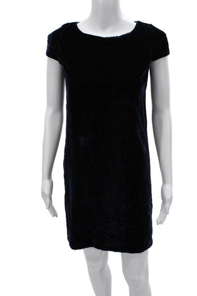 Sinequanone Womens Shift Dress Blue Viscose Short Sleeve Size 34