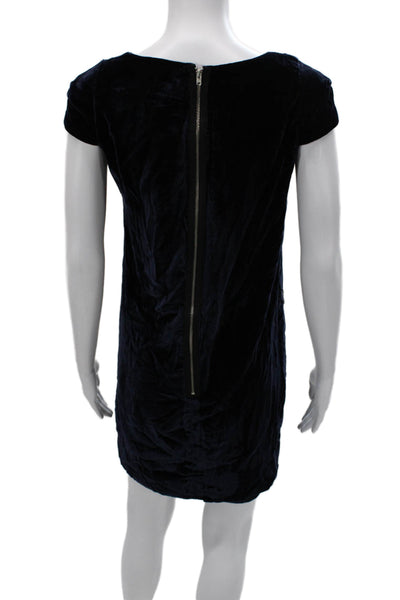 Sinequanone Womens Shift Dress Blue Viscose Short Sleeve Size 34