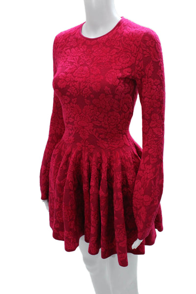 Ted Baker Women Shift Dress Pink Collared 3/4 Sleeve Short Viscose Zip Size 1