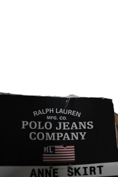 Ralph Lauren Women Blue Cotton Pencil Skirt Knee Size 2