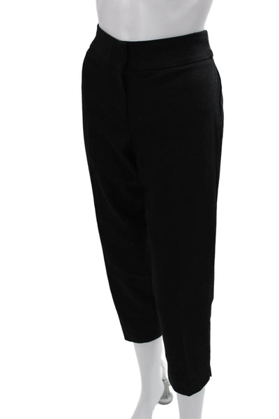Michael Michael Kors Womens Cropped Black Pants Zip Size 2