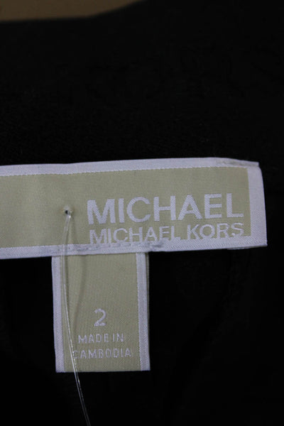 Michael Michael Kors Womens Cropped Black Pants Zip Size 2