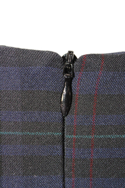 Zara Woman Womens Mini Plaid Zip Long Sleeve Polyester Dress Multicolor Size S