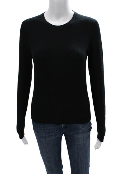 French Connection Women Black Crew Neck Long Sleeve Pullover Sweater Size M