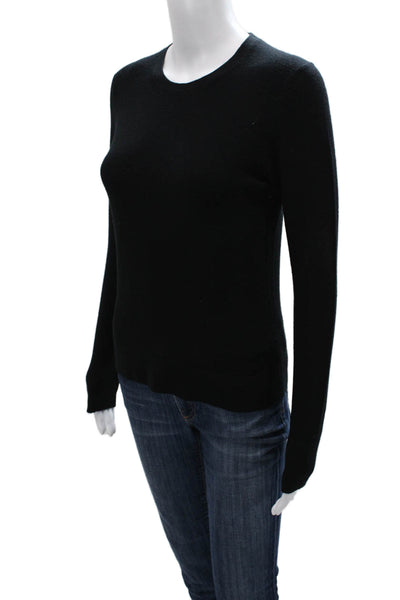 French Connection Women Black Crew Neck Long Sleeve Pullover Sweater Size M