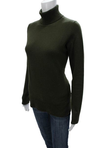 French Connection Women Turtleneck Pullover Sweater Green Size M