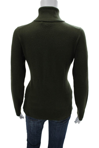 French Connection Women Turtleneck Pullover Sweater Green Size M
