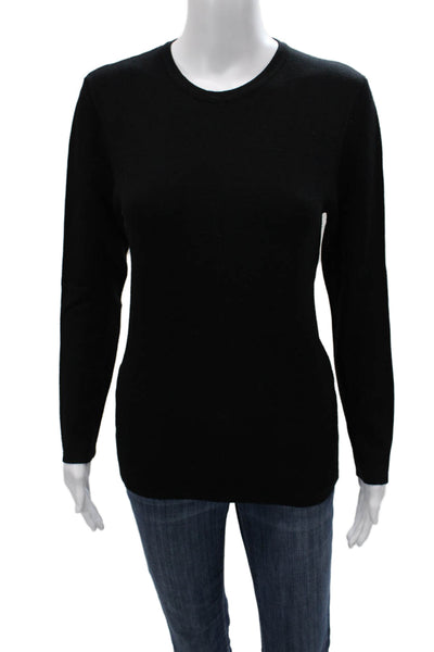 French Connection Women Sweater Black Crewneck Long Sleeve Size M