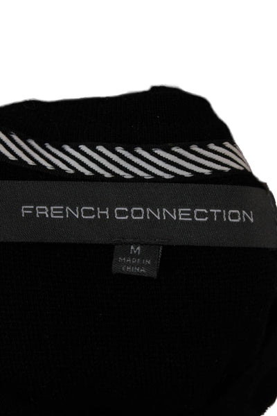 French Connection Women Sweater Black Crewneck Long Sleeve Size M