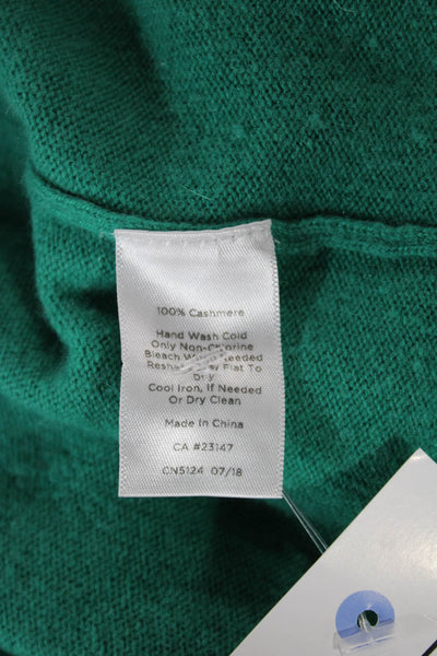 Talbots Womens Cashmere Pullover Sweater Crew Neck Long Sleeve Green Size XS