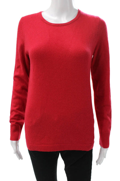 Talbots Women Cashmere Crew Neck Pullover Long Sleeve Red Size XS