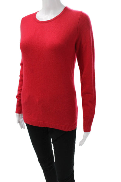 Talbots Women Cashmere Crew Neck Pullover Long Sleeve Red Size XS