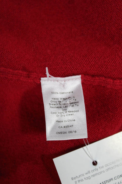 Talbots Women Cashmere Crew Neck Pullover Long Sleeve Red Size XS
