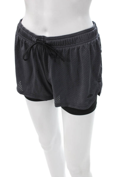 Champion Womens Athletic Gray Cotton Drawstring Shorts Size S