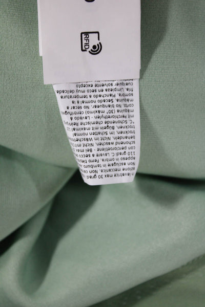 Marella Women Slip Dress Green Square Neck Sleeveless Mid-Calf Size 0