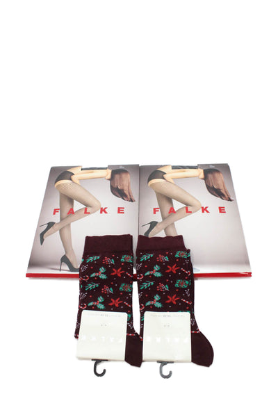 Falke Women's Fashion Tights Mesh Stocking Black Size S Lot 4