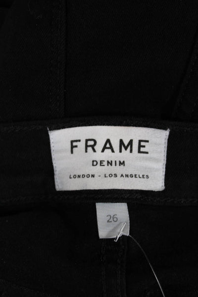 Frame Denim Womens Black Skinny Jeans Size 26