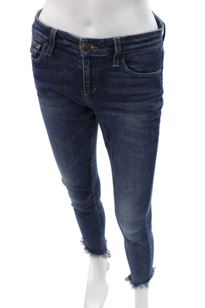 Joes Women Ankle Blue Jeans Mid Rise Cotton Button Inseam 28 Size 26
