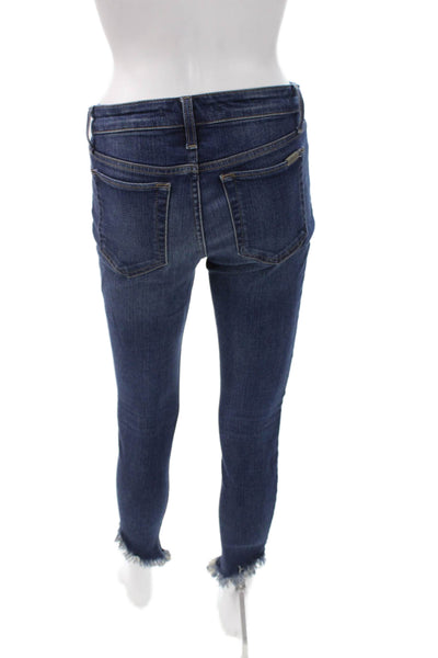 Joes Women Ankle Blue Jeans Mid Rise Cotton Button Inseam 28 Size 26