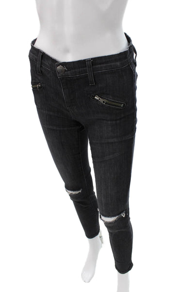 Current/Elliott Womens Black Skinny Jeans Cotton Size 26