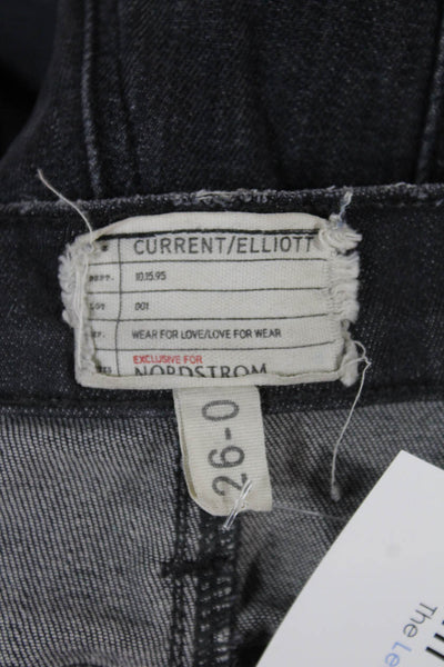 Current/Elliott Womens Black Skinny Jeans Cotton Size 26