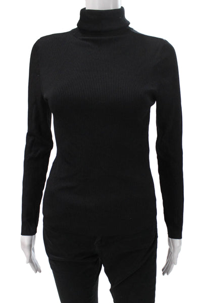Zara Womens Pullover Sweater Black Turtleneck Long Sleeve Size M