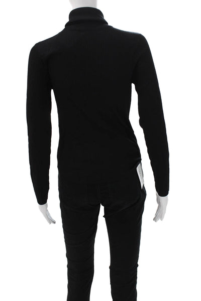 Zara Womens Pullover Sweater Black Turtleneck Long Sleeve Size M