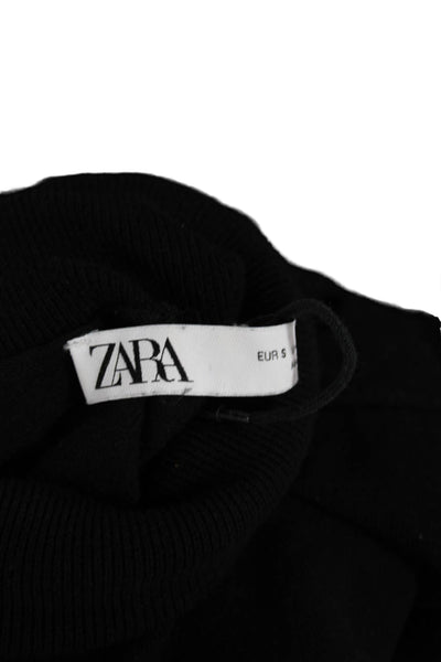 Zara Womens Black Turtleneck Pullover Long Sleeve Size S