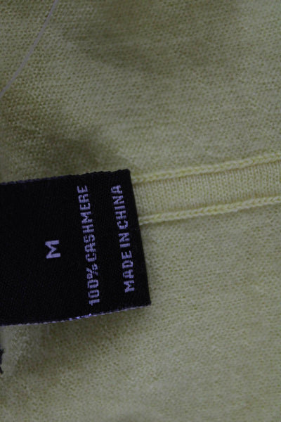 Henri Bendel Women Scoop Neck Cashmere Tank Sleeveless Yellow Size M