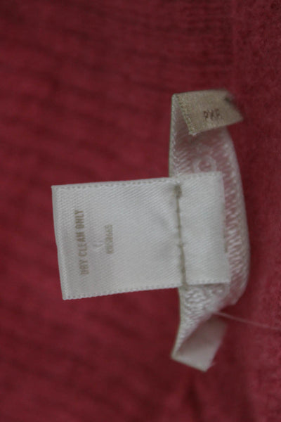 Nordstrom Womens Cashmere Wrap Sweater Pink V Neck Tie Sleeveless Size S