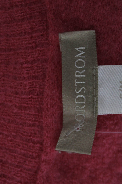 Nordstrom Womens Cashmere Wrap Sweater Pink V Neck Tie Sleeveless Size S