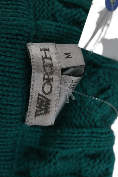 Worth Women Basic Cashmere Square Neck Sleeveless Tank Green Size M