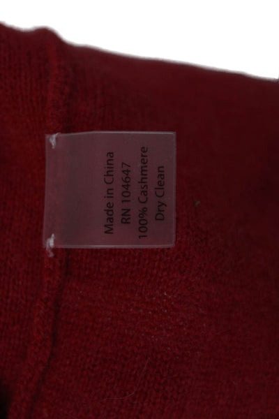 Kinross Cashmere Womens Red Scoop Neck 100% Cashmere Vest Size S