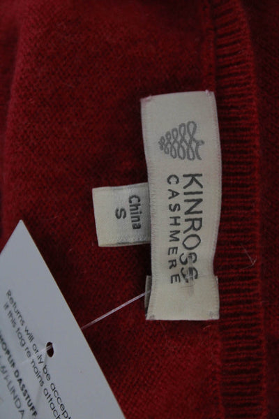 Kinross Cashmere Womens Red Scoop Neck 100% Cashmere Vest Size S