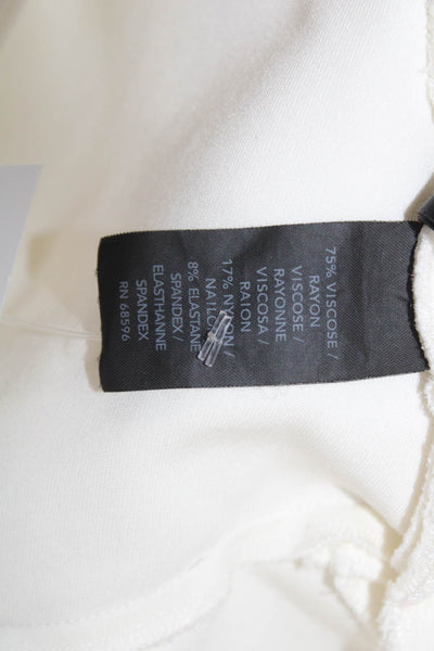 Donna Karan New York Womens Sheath Dress Ivory Square Neck Sleeveless Size 8