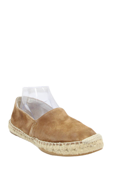 J Crew Womens Suede Slip On Espadrille Flats Brown Size 10