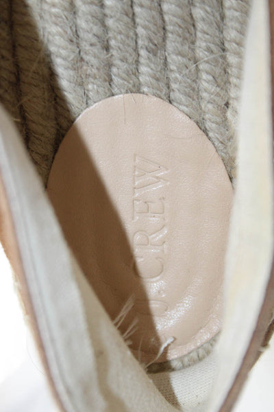 J Crew Womens Suede Slip On Espadrille Flats Brown Size 10