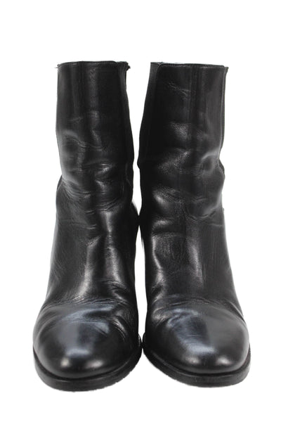 Cole Haan Womens Leather Pull On Ankle Boots Black Size 9B