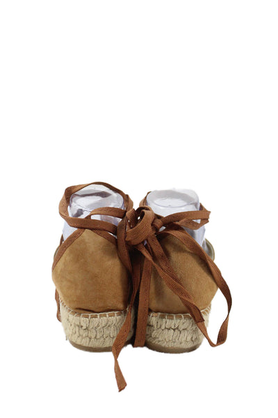 J Crew Womens Suede Open Toe Strappy Sandals Brown Size 10