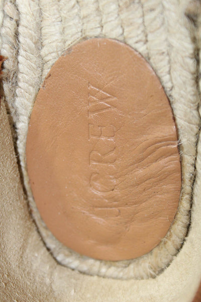 J Crew Womens Suede Open Toe Strappy Sandals Brown Size 10