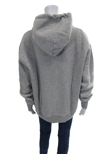 J Crew Womens Pullover Hoodie Gray Cotton Crewneck Long Sleeve Size L